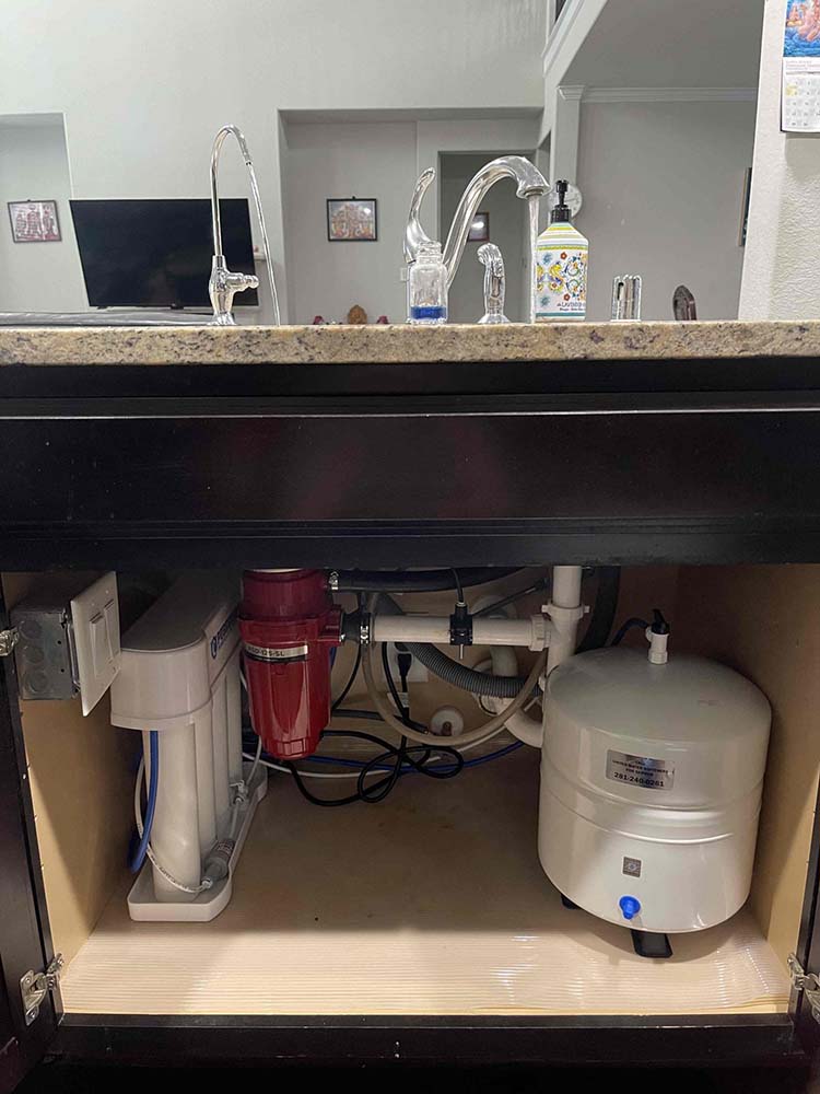 Under Counter Revers Osmosis system installation
