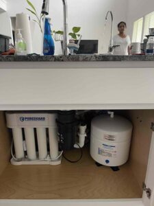 Under Counter Revers Osmosis system installation